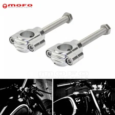 Motorcycle 1'' Handlebar Riser Clamp Mount For Harley Dyna FXD Chopper 25mm Bars