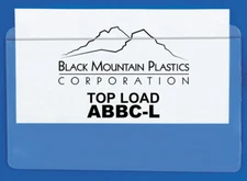 100-pack self adhesive Business Card Holder - Pockets open Top side peel stick