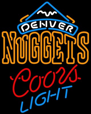Denver Nuggets Beer 10'' Vivid LED Neon Sign Light Lamp Visual Display Bar VL