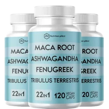 Organic Maca Root 120 Capsules 10000mg, Peruvian Maca Extract for Men & Women