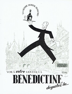Advertising 099 1951 Benedictine Grande Liqueur de France by Facon