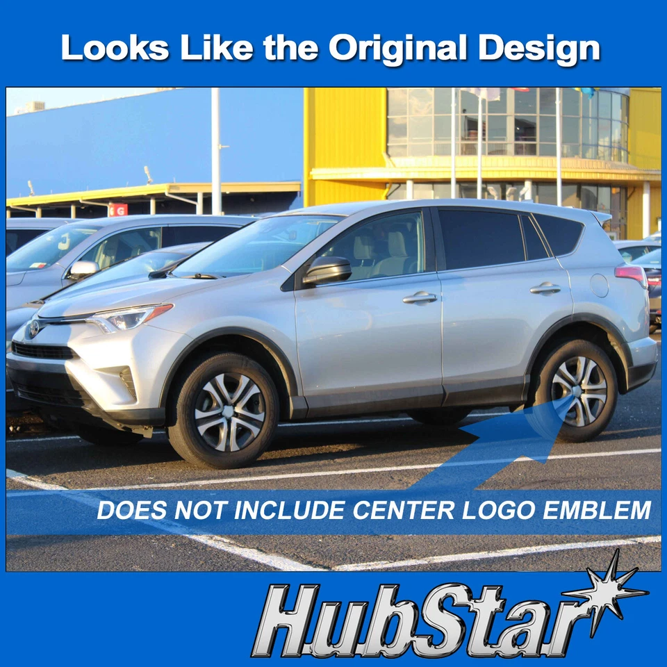 NUEVO Tapacubos para Toyota Rav4 2013-2018 - Réplica Premium 17 pulgadas plata negro 61179 Foto 3 de 4