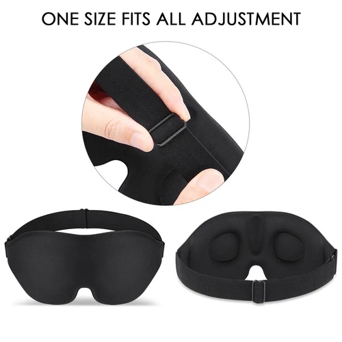 6PCS 3D Travel Eye Mask Sleeping Soft Padded Blackout Cover Rest Blindfold US - Picture 6 of 12
