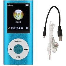 MP3 Player Musikplayer tragbar 64GB Bluetooth LCD Verlustfrei Blau