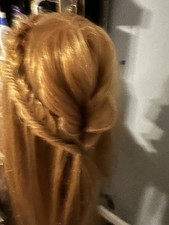 Blonde 80 Real Hair Mannequin Head 26-28" Cosmetology Training with Clamp