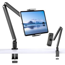 Tablet Stand Holder, Aluminum iPad Desk Mount Bracket, Tablet Arm Mount Holde...