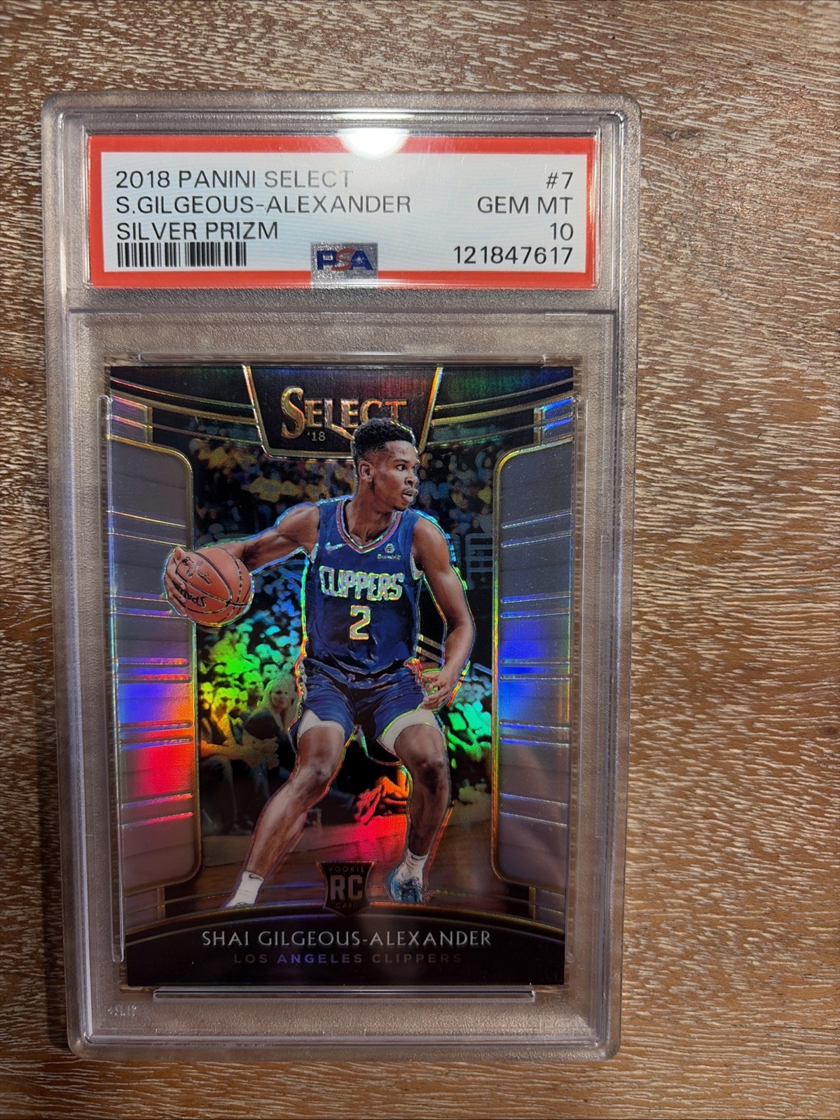 SHAI GILGEOUS-ALEXANDER 2018 SELECT SILVER PRIZM ROOKIE RC #7 PSA 10 GEM MINT