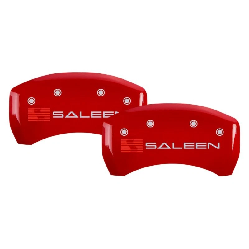 For Ford Mustang 10-14 Caliper Covers Gloss Red Caliper Covers w Saleen — 第 2/2 张图片