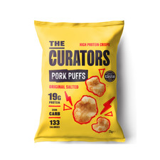 The Curators | Pork Puffs - Original Salted | 1 x 24 x 25g
