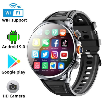 5G  Android Smart Watch NFC GPS Heart Rate Monitor HD Camera 1.95'' SIM WiFi Call