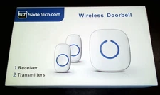 SadoTech Wireless Doorbell Kit - 2 Transmitters 1 Receiver | 1000' Range