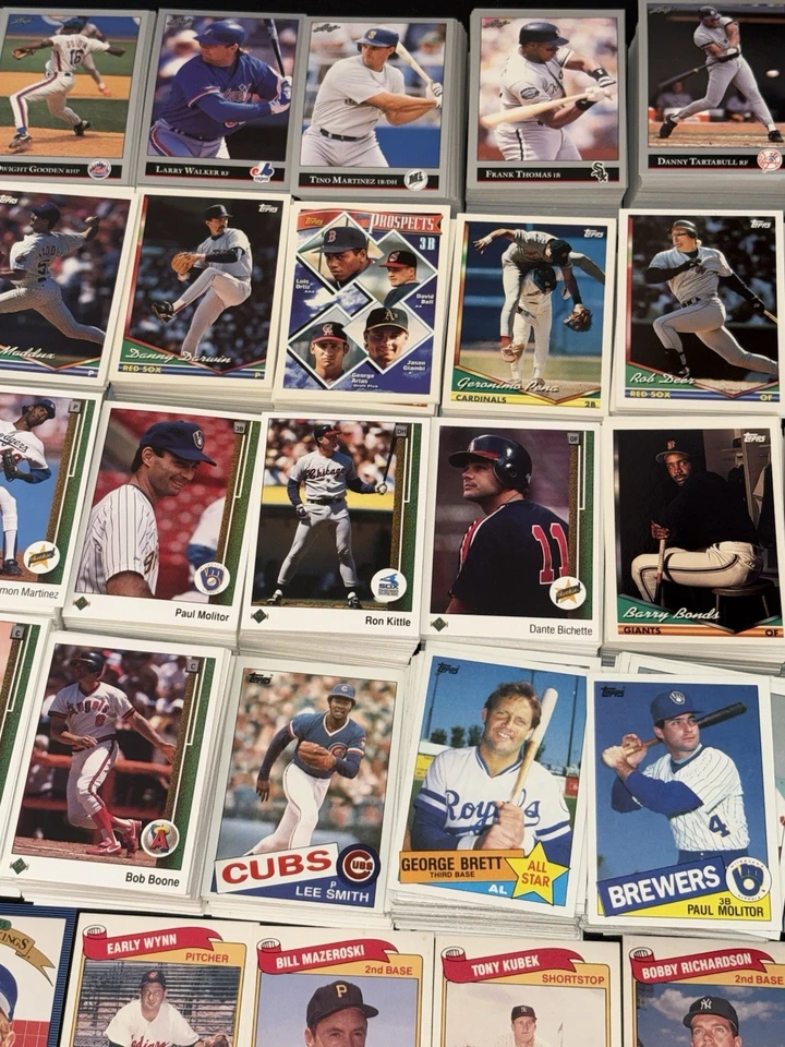 Огромный лот из 2000+ карт 1985 1989 1992 1994 Topps Leaf Upper Deck Mantle Swell Ryan. - Изображение 4 из 4