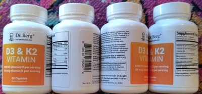 Dr. Berg Vitamin D3 & K2 60 Capsules Exp 12/26