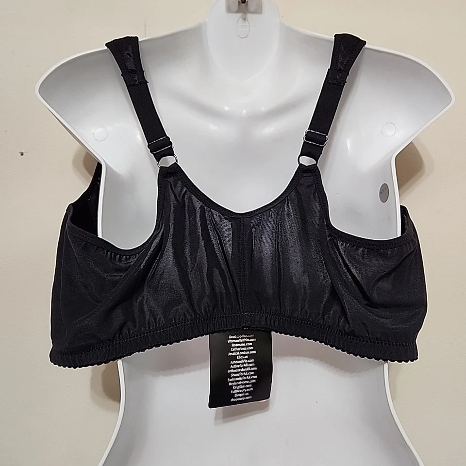 Sujetador Comfort Choice 46DD NUEVO CON ETIQUETAS Cierre Frontal Inalámbrico Negro Encaje Fácil Potenciador Foto 2 de 4