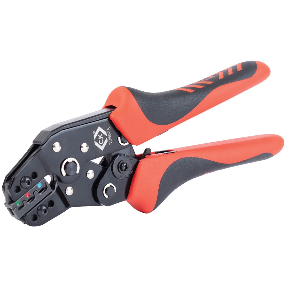 CK Tools Ratchet Crimping Pliers For Insulated Terminals 0.25 - 2.5mm²