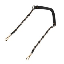 39" Iron Flat Chain Strap Purse Shoulder Cross Body DIY Replacement Black Gold