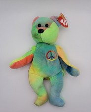 Ty Beanie Babies Peace Bear Multicolor Retired Original 1996 with Tag