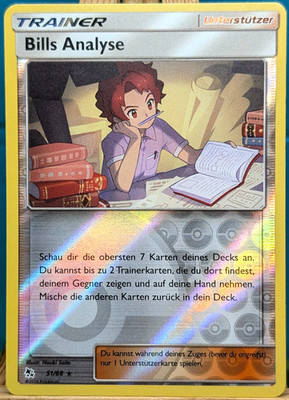 POKEMON - Verborgenes Schicksal - Bills Analyse - 51/68 - REVERSE HOLO - deutsch