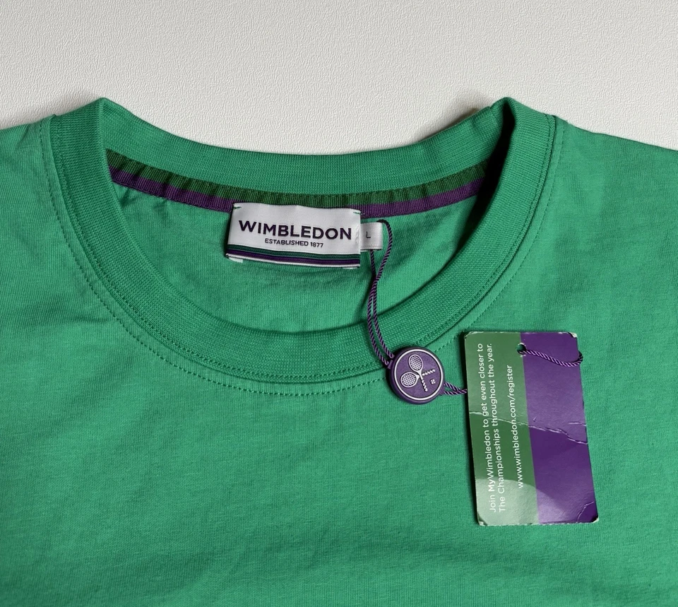 Новый с Ярлыками Уимблдон теннис чемпионата Sport зеленая футболка размер L - Изображение 3 из 4