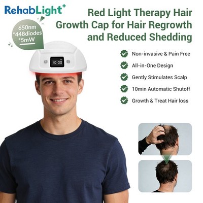 Laser Cap 448 Diodes Hair Growth Laser Light Device Ladies Hair Loss Treatment