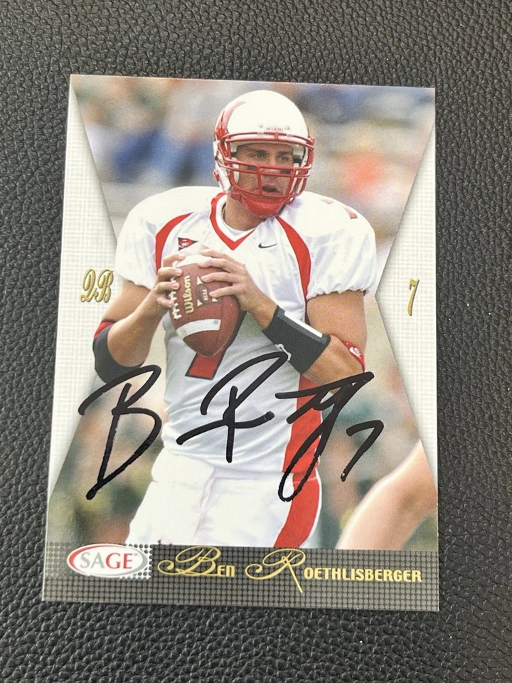 Sage Ben Roethlisberger #53 2005 gema ¡¡¡como nueva autografiada!!! RARO!!!! Foto 2 de 4