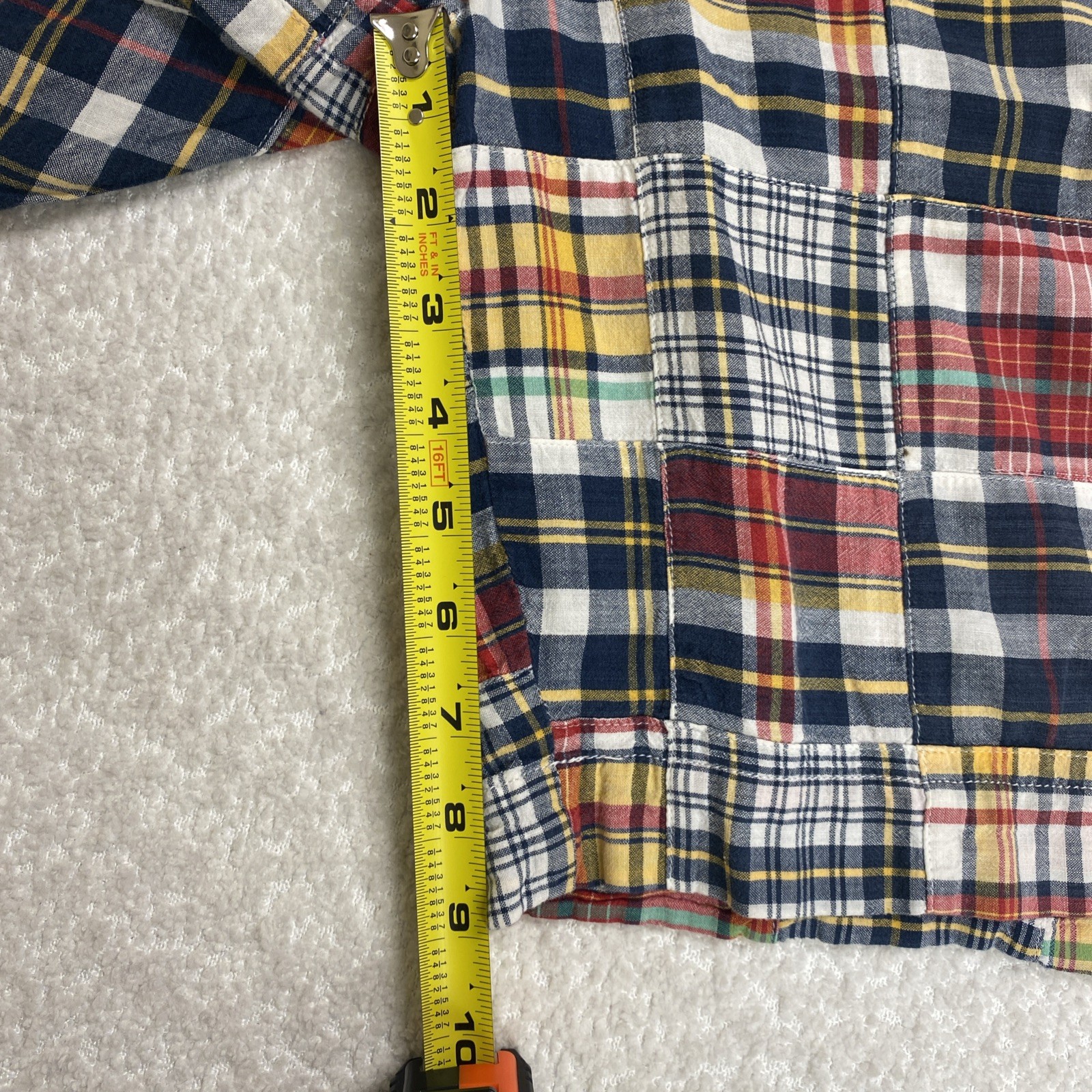 BARRY BRICKEN Multicolored Plaid Patchwork Mens 3… - image 2