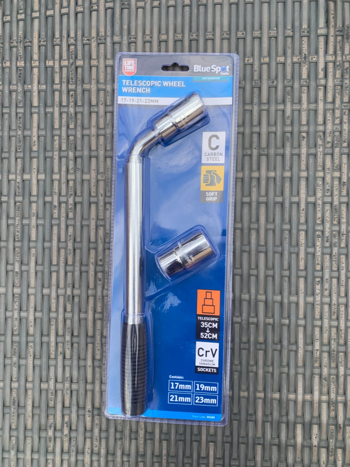 Wheel Wrench Master Telescopic L Type Tyres Wheels Double Ended Socket 17-19mm