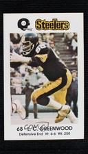 1981 Coca-Cola Pittsburgh Steelers Police LC Greenwood #68 3c7