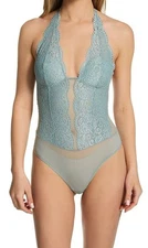 Btempt'd by Wacoal Ciao Bella Lingerie Halter Bodysuit 936144 - Abyss Green L