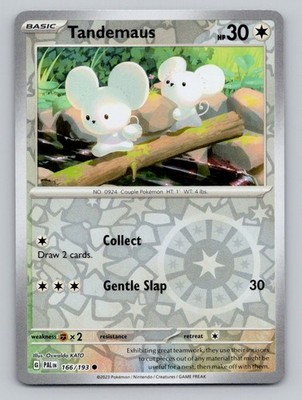 Reverse Holo Tandemaus 166/193 Common SV02: Paldea Evolved Pokemon