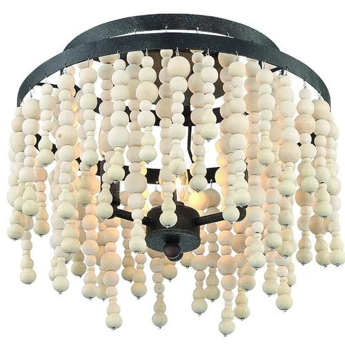 Crystorama Lighting Group POP-A5073 Poppy 3 Light 15"W Semi-Flush - Bronze - Picture 8 of 12