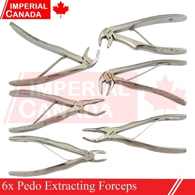 Latest 6x Pedo Extracting Forceps Dental Surgical Instrument Stainless S DN-2683