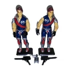 Vintage 1985 Hasbro G.I. Joe Crimson Twins "Tomax & Xamot" Figures Complete