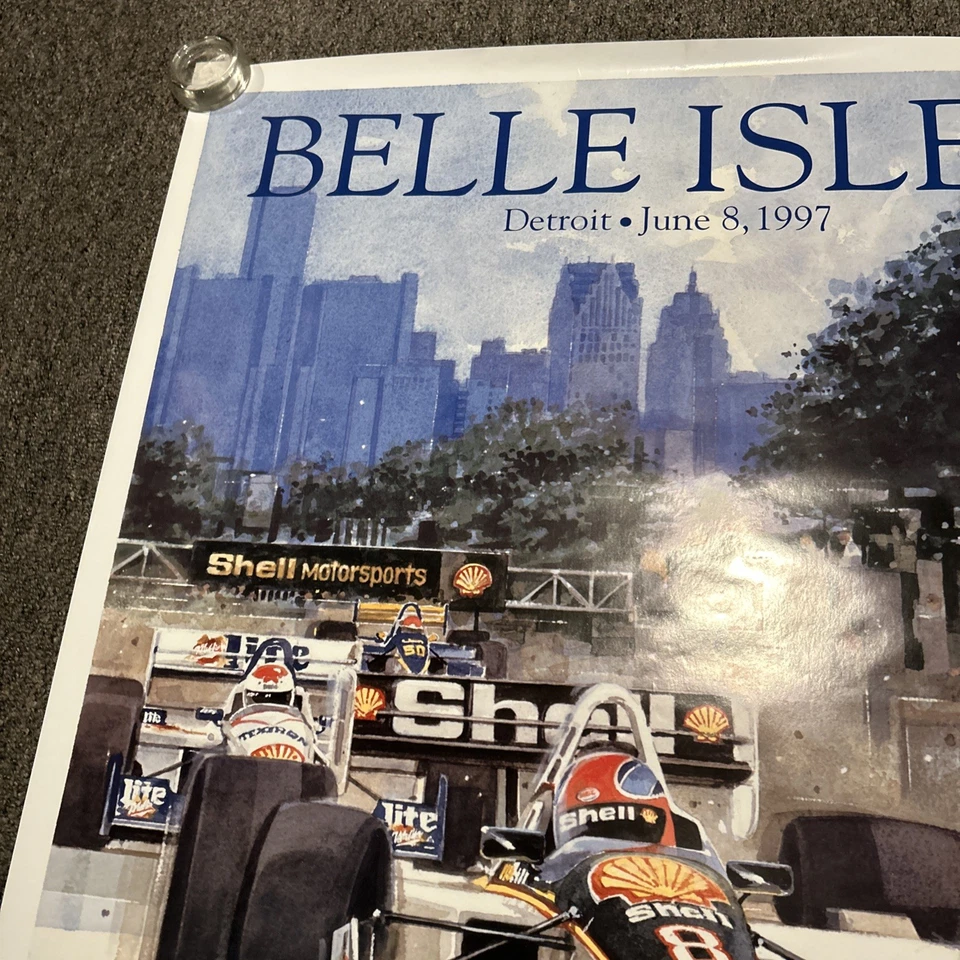 Carrito de carreras Belle Isle Detroit Grand Prix 1997 30" x24" Shell IndyCar Foto 4 de 4