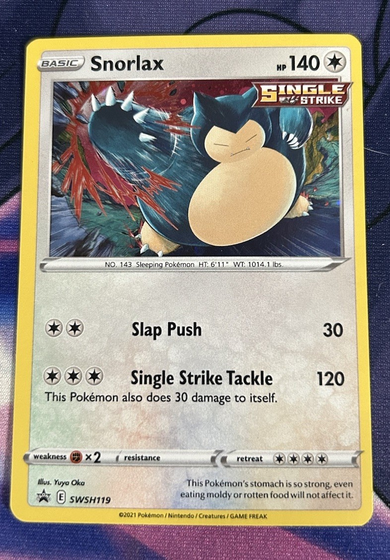 Snorlax SWSH119 Sword & Shield Black Star Promo Pokemon Card NM