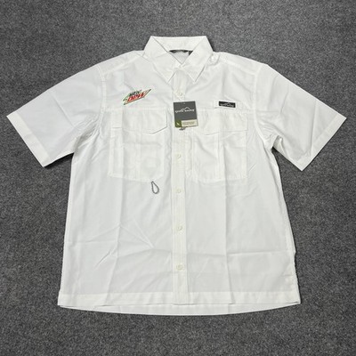 Eddie Bauer Performance Fishing Shirt Mens Medium Mountain Dew Outdoors
