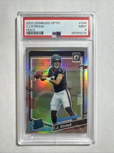 2023 Donruss Optic Holo Prizm #244 CJ Stroud Texans RC Rookie PSA 9 MINT