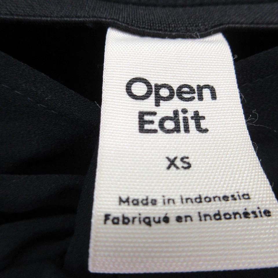 Saia maxi feminina Open Edit preta XS poliéster Nordstrom #4638 - Imagem 3 de 4