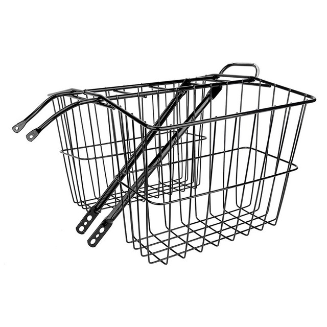 rear twin bicycle carrier basket