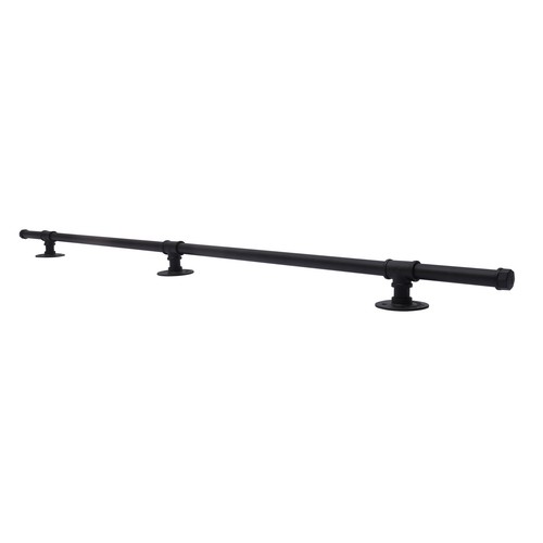 5 FT Iron Handrail for Steps Stair Railing Hand Rail Kit Black Outdoor Indoor - Picture 10 of 12