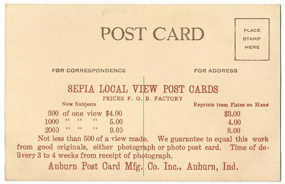 Reading Michigan MI ~ Downtown Street Scene Auburn Post Card Mfg. Co ...