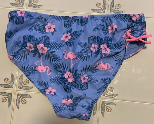 全新带标签 Hurley 女孩比基尼 2 件套泳装,尺寸 14 UPF 50+ 粉红色火烈鸟 - 第 9 张/共 10 张