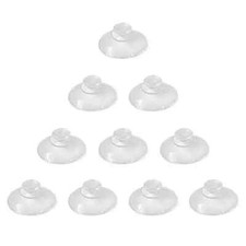 10 Pack 20mm Suction Cups for Glass Table Tops, Rubber Transparent Sucker Pads