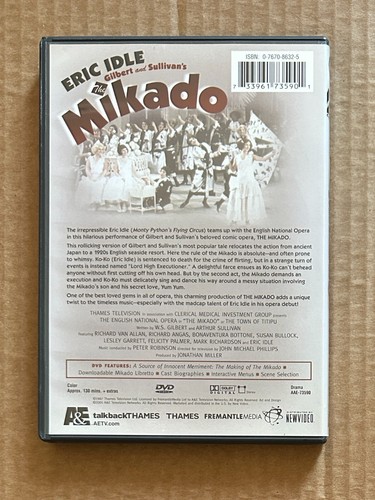 Gilbert & Sullivan’s THE MIKADO (1987) with ERIC IDLE : 2005 A&E/Thames DVD - VG - Picture 2 of 3