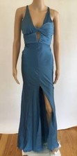 VERSACE SEXY RUNWAY PLUNGING NECKLINE OPEN BACK DRESS SIZE IT 40