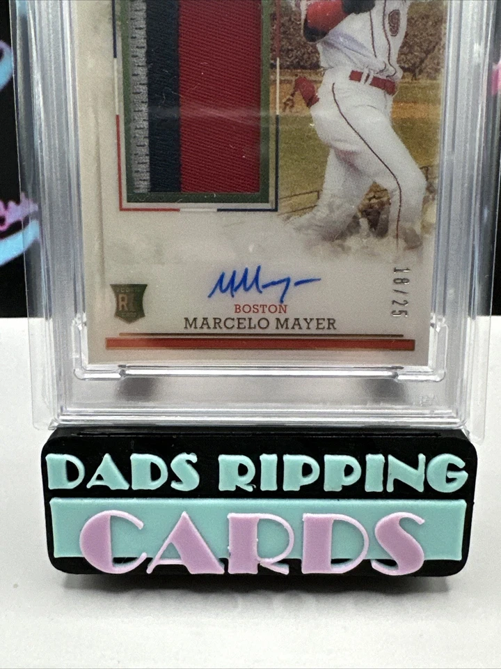 2023 Marcelo Mayer America's Pastime RC Autograph Relic Gold #133 /25 PSA - Image 2 of 4