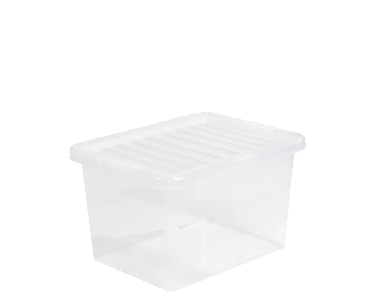 62 Litres Storage Box with Lid Clear Plastic Extra Large Underbed