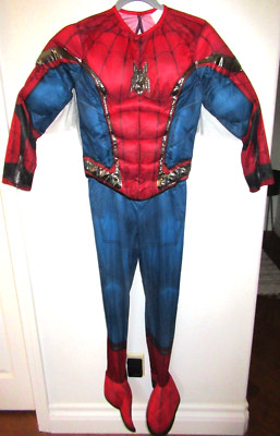 Rubies Marvel Spiderman Padded 1 Piece Costume Youth Size Large NO Gloves/Mask