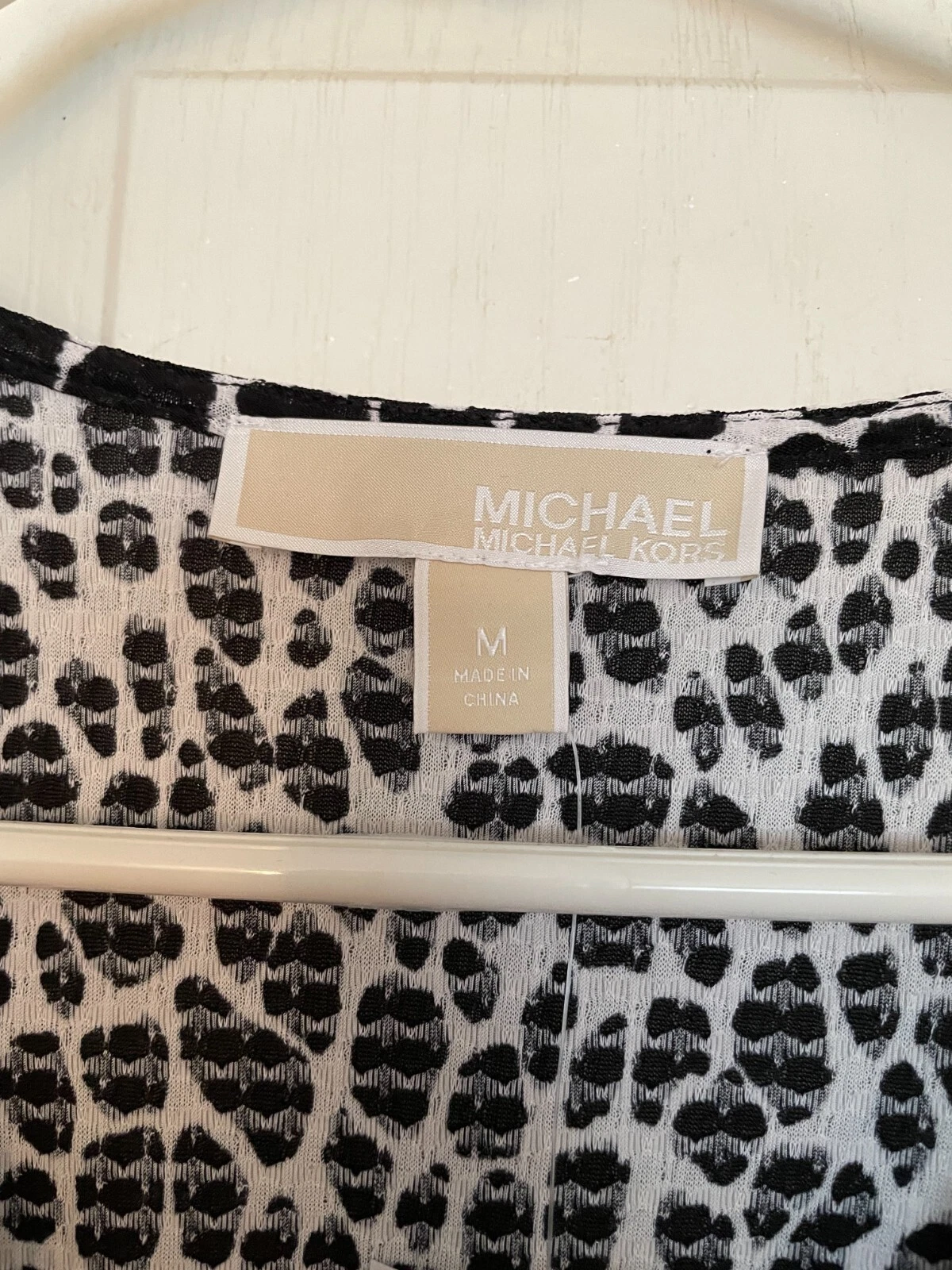 Abito donna Michael Kors a strati con volant manica lunga scollo a V taglia M nuovo con etichetta