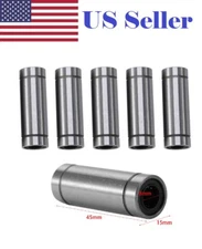 6PCs LM8LUU 8mm Long Linear Motion Bearing Ball Bushing 8x15x45mm CNC Parts